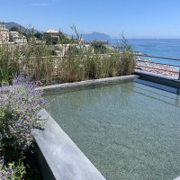 natural pool over Genoa, Italy by theBIOPOOL